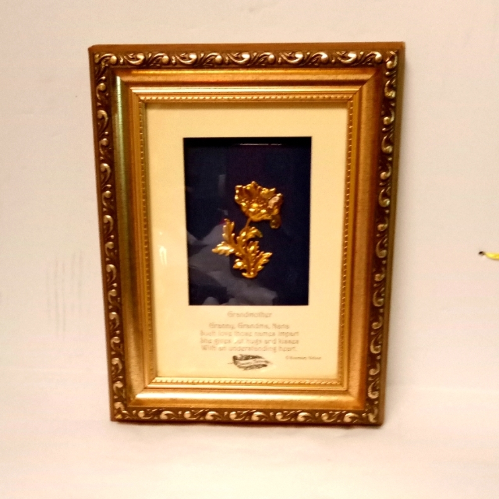 Gold Framed & Caged Grandmother Flower